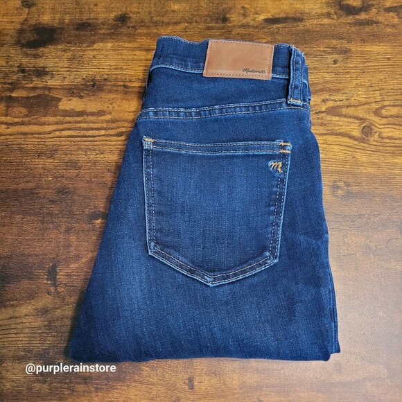 Madewell Jeans 27 High Rise 9" Skinny Tummy Control Dark Wash Stretch Denim - Picture 3 of 12